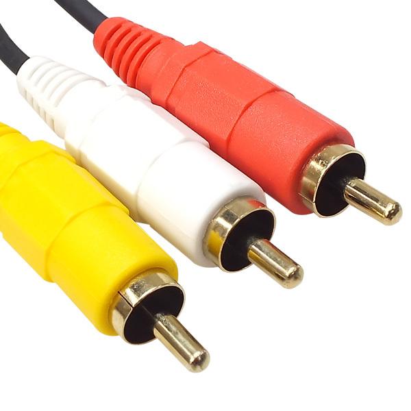 4極3.5mm-RCA変換ケーブル CTIA規格 L/R/G/V結線(オス)-RCA(オス