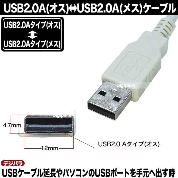 USB延長ケーブル 1m USB2.0Aタイプ(オス)-USB2.0Aタイプ(メス)  USBケーブル延長やPCから手元取出し COMON 2AAE-10｜tsuhan-express｜06