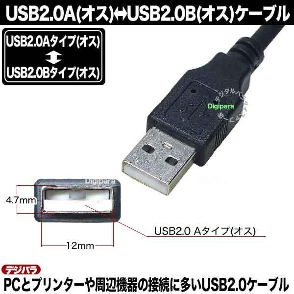 USBケーブル 1.8m USB2.0A (オス)-USB2.0B (オス)  プリンター ハードディスク 周辺機器接続 COMON 2AB-18｜tsuhan-express｜05