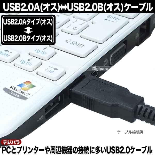 USBケーブル 1.8m USB2.0A (オス)-USB2.0B (オス)  プリンター ハードディスク 周辺機器接続 COMON 2AB-18｜tsuhan-express｜09