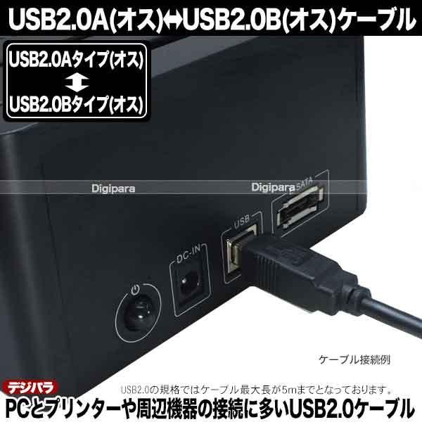 USBケーブル 5m USB2.0A (オス)-USB2.0B (オス)  プリンター ハードディスク 周辺機器接続 COMON 2AB-50｜tsuhan-express｜10