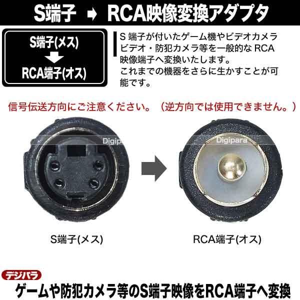 S端子→RCA変換アダプタ S映像(メス)→RCA映像端子(オス)変換アダプタ ゲーム 防犯カメラ ビデオカメラ等 S端子変換 カラー表示対応 COMON 4S-R｜tsuhan-express｜03