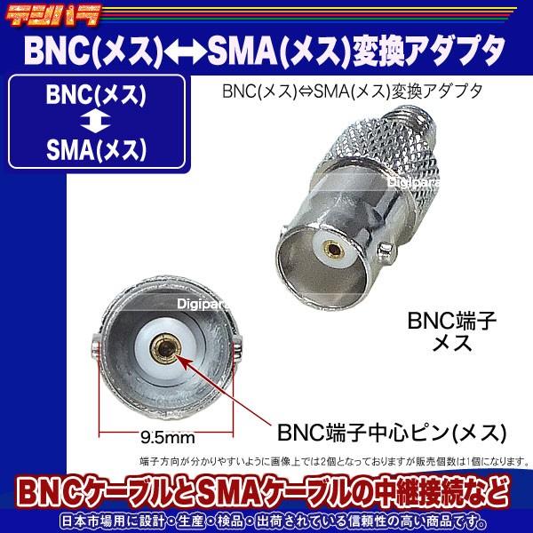 BNC⇔SMA変換アダプタ BNC(メス)⇔SMA(メス)変換アダプタ BNCケーブル