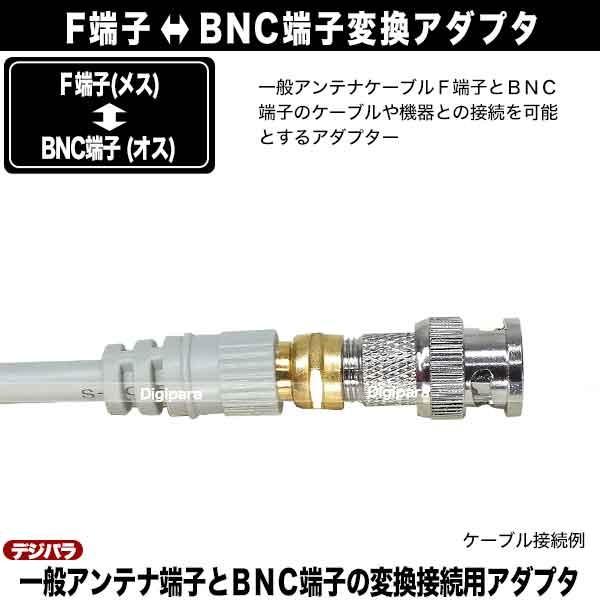 F端子⇔BNC変換アダプタ F端子(メス)⇔BNC(オス)変換アダプタ F