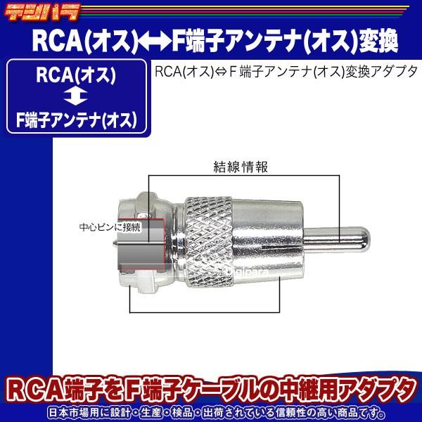 DCFun RCA オス - F タイプ メス ビデオアダプター - 10 パック dwos6rj RCA(オス)⇔F端子(オス)変換アダプタ RCA端子-アンテナF端子変換 防犯