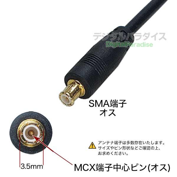SMA⇔MCX変換ケーブル SMA(メス)⇔MCX(オス)全長:約10cm
