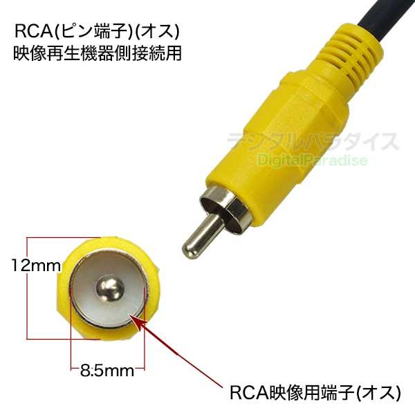 映像2分配ケーブル RCA(オス)→RCA(メス)x2 30cm ビデオケーブル分配用