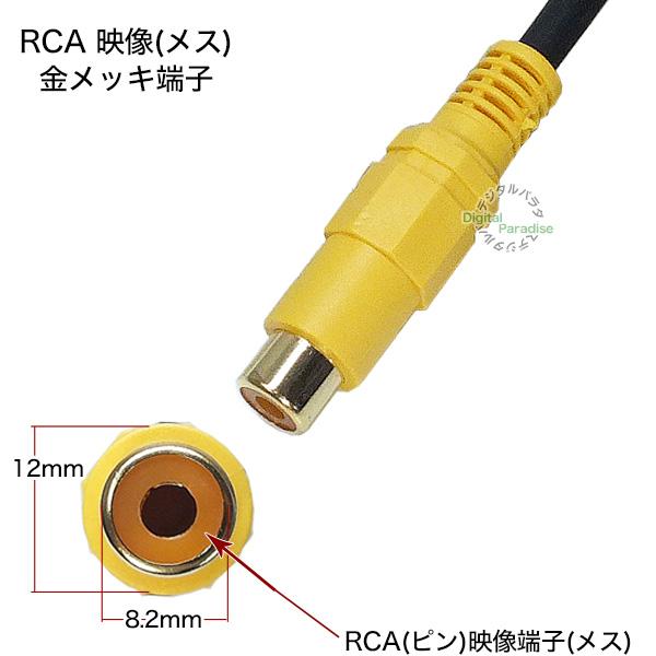 RCA映像延長ケーブル 2m RCA(オス)⇔RCA(メス) ビデオ延長用 長さ:約2m