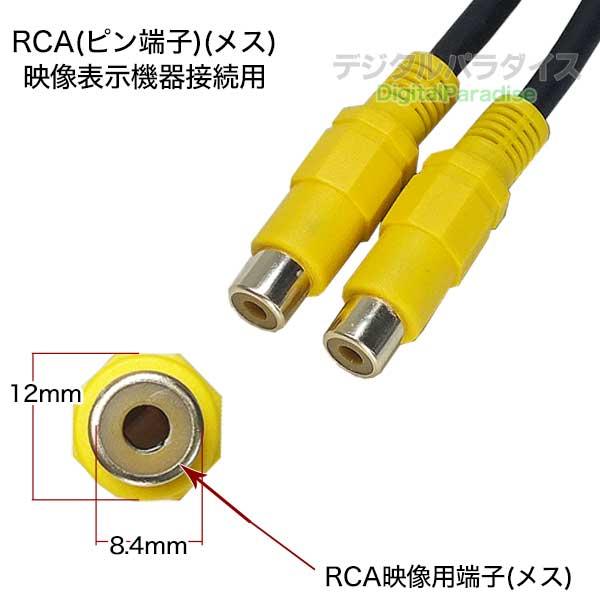 ビデオ2分配ケーブル RCA(メス)→RCA(メス)x2 30cm ビデオ