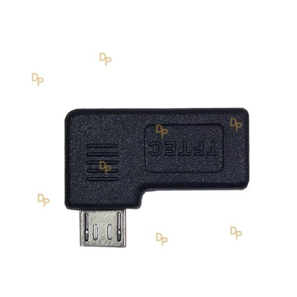 直角 ミニB→マイクロBアダプタ Mini B 5pin(メス)→Micro B