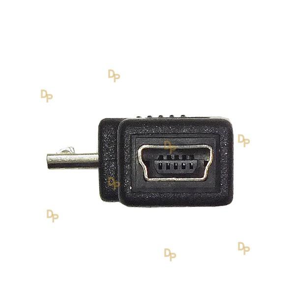 直角 ミニB→マイクロBアダプタ Mini B 5pin(メス)→Micro B