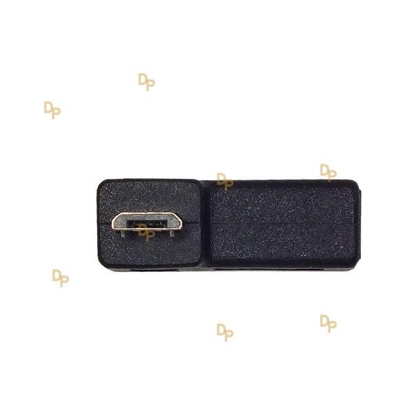 直角フル結線 ミニB→マイクロB L型 Mini B 5pin(メス)→Micro USB2.0