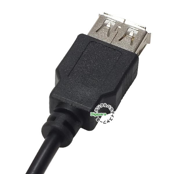USB→外径5.5mm内径2.1mmDC端子(オス)電源供給ケーブル 15cm USB充電器