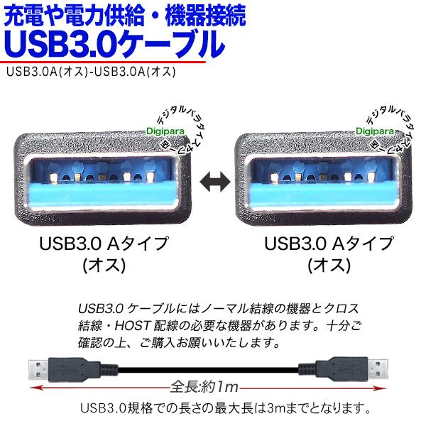 USB3.0ケーブル1m  USB3.0Aタイプ(オス)-USB3.0Aタイプ(オス) 長さ:約1m USBハブと周辺機器・USB3.0高速転送機器接続用 3AAzc10｜tsuhan-express｜02