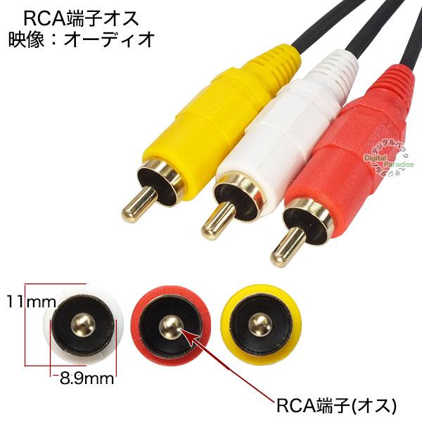 4極2.5mm→RCA変換 L/V/G/R仕様 4極2.5mm(オス)-RCA(オス)赤・白 4極2.5mm→RCA変換 L/V/G/R仕様 4極2.5mm(オス)-RCA(オス)赤・白