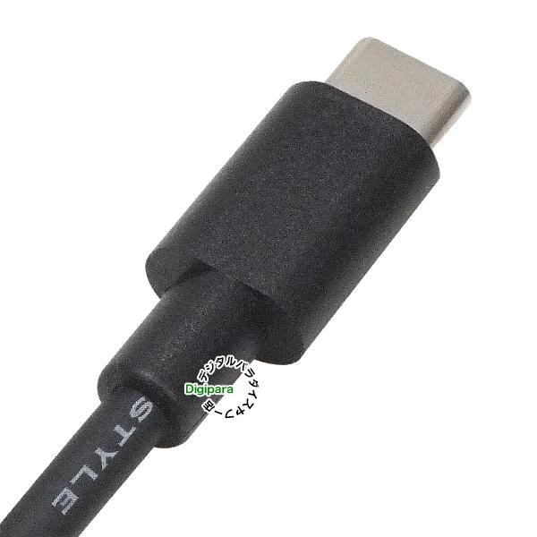外径5.5mm内径2.1mmDC端子-Type-C電力供給ケーブル 1m 外径5.5mm内径