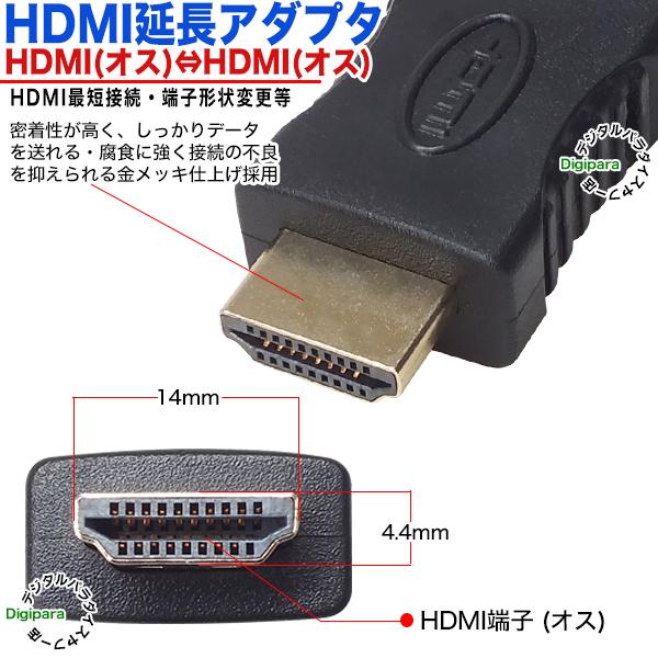 HDMI中継アダプタ HDMI(オス)⇔HDMI(オス) HDMI 最短延長 4k2k HDMI中継アダプタ HDMI(オス)⇔HDMI(オス) HDMI 最短延長 4k2k