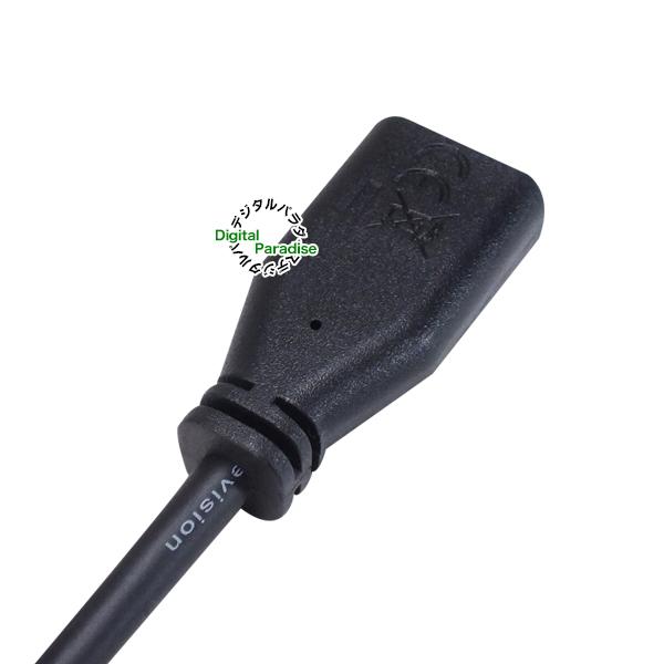 USB延長ケーブル 15cm USB2.0Aタイプ(オス)-USB2.0Aタイプ(メス) USB