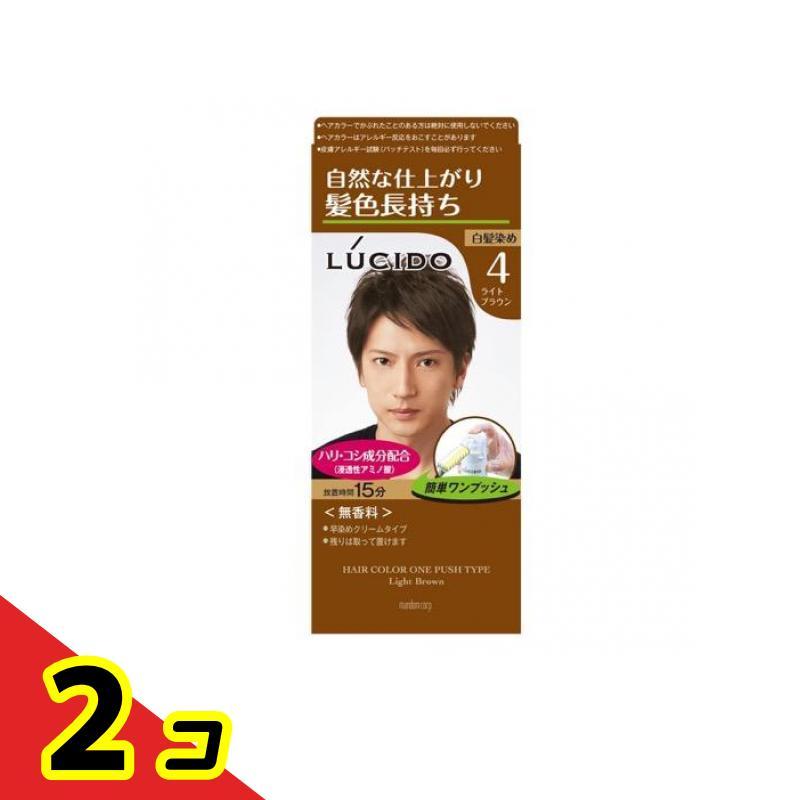 LUCIDO(ルシード) ワンプッシュケアカラー 4 ライトブラウン [1剤50g+2剤50g] 1個  2個セット の商品画像