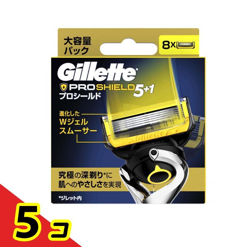 Gillette 替刃 大容量パック まとめ Gillette ジレット プロシールド 替刃 大容量パック 8個入 5個セット