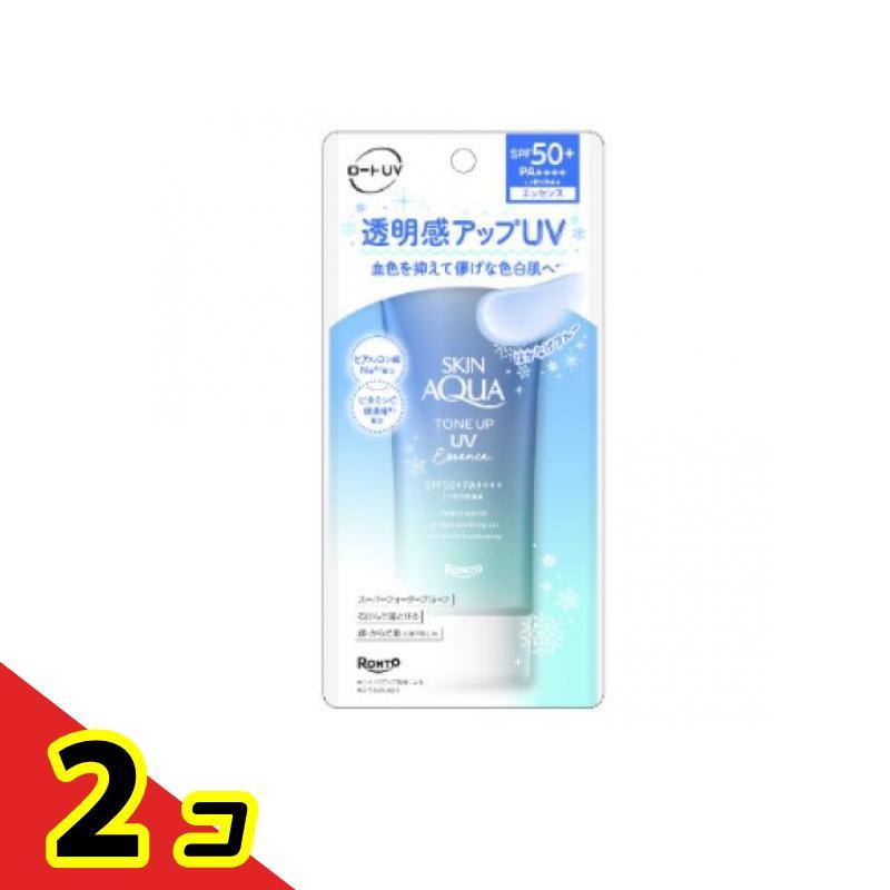 スキンアクア トーンアップUVエッセンス はかなげブルー 80g 2個セット