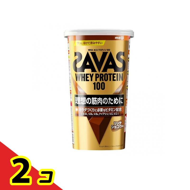 ザバス ホエイプロテイン100 リッチショコラ味 280g (明治) 2個セット