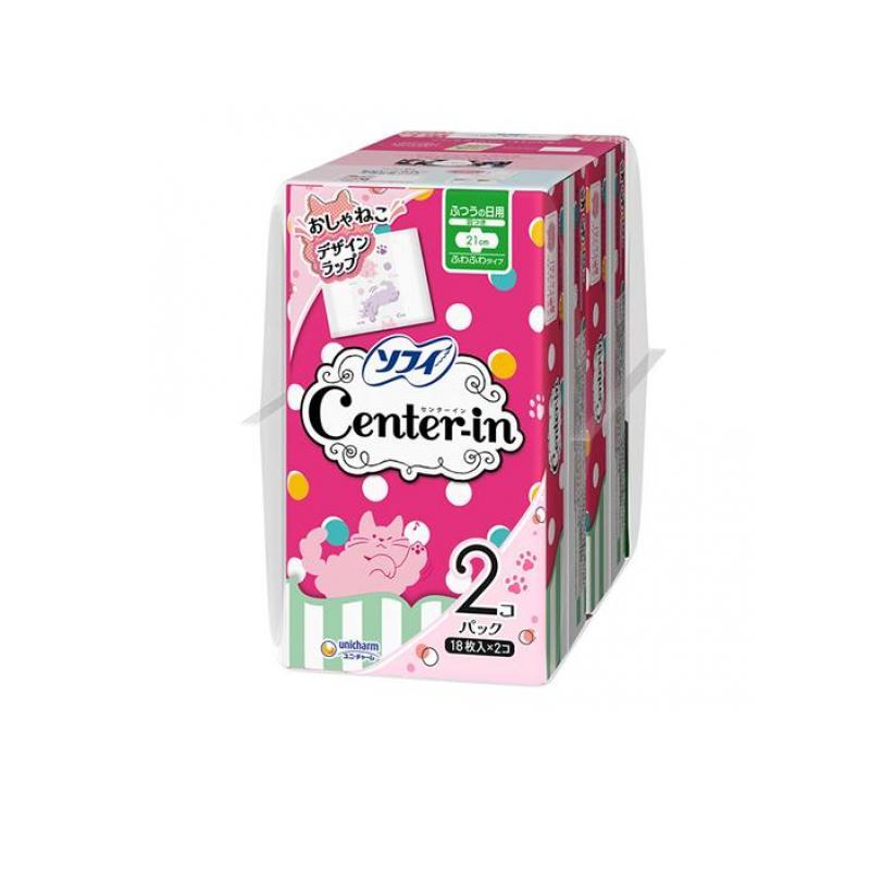 ソフィ センターイン ふわふわタイプ ふつうの日用 羽つき 21cm 36枚入 (18枚×2コパック)  (1個)