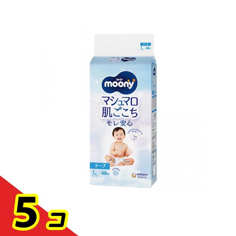 moony ムーニー マシュマロ肌ごこちモレ安心 おむつ テープ Lサイズ 9 