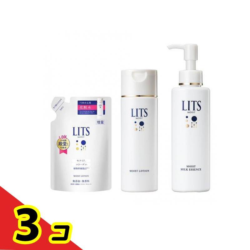 5個セット クーポン有 ＬＩＴＳ（リッツ） モイストローション とろみ化粧水 無香料 詰め替え用 165mL ＆とろみ化粧水 無香料 本体ボトル 190mL＆ミルク美容液 100mL LITS（リッツ） モイストローション とろみ化粧水 無香料 詰め替え