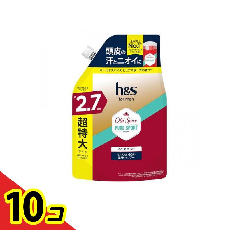 h&s for men オールドスパイス ピュアスポーツ 本体＋詰替✖️8セット h&s for men ゴールド 2in1 リンスのいらない薬用シャンプー オールド
