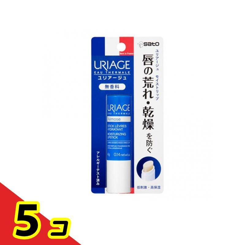 リップクリーム 乾燥 保湿 ユリアージュ モイストリップ 無香料 4g  5個セット（Yahoo!・通販できるみんなのお薬(みんなのお薬)）