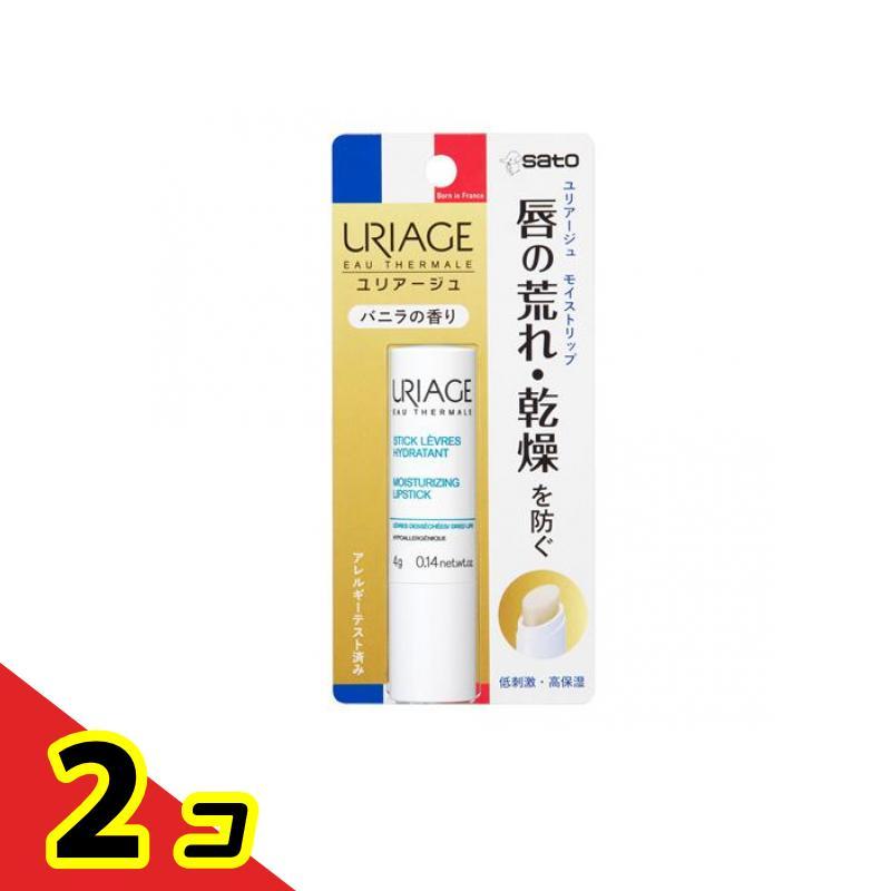 リップクリーム 保湿 唇の荒れ 乾燥 ヒアルロン酸 佐藤製薬 ユリアージュ モイストリップ バニラの香り 4g  2個セット（Yahoo!・通販できるみんなのお薬(みんなのお薬)）