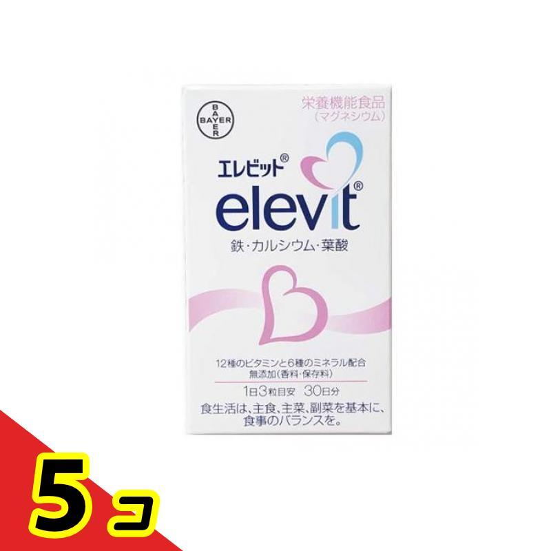 バイエル 葉酸 サプリメント エレビット ボトル 90粒 5個セット : 通販  