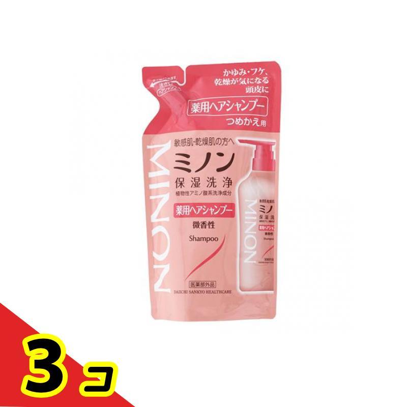 MINON ミノン 薬用ヘアシャンプー 詰め替え用 380mL 3個セット : 通販