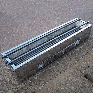 木炭用コンロ　抗火石貼り 600×240×165mm 焼き鳥・うなぎ・串焼き・バーベキュー・BBQ・キャンプ 等に！