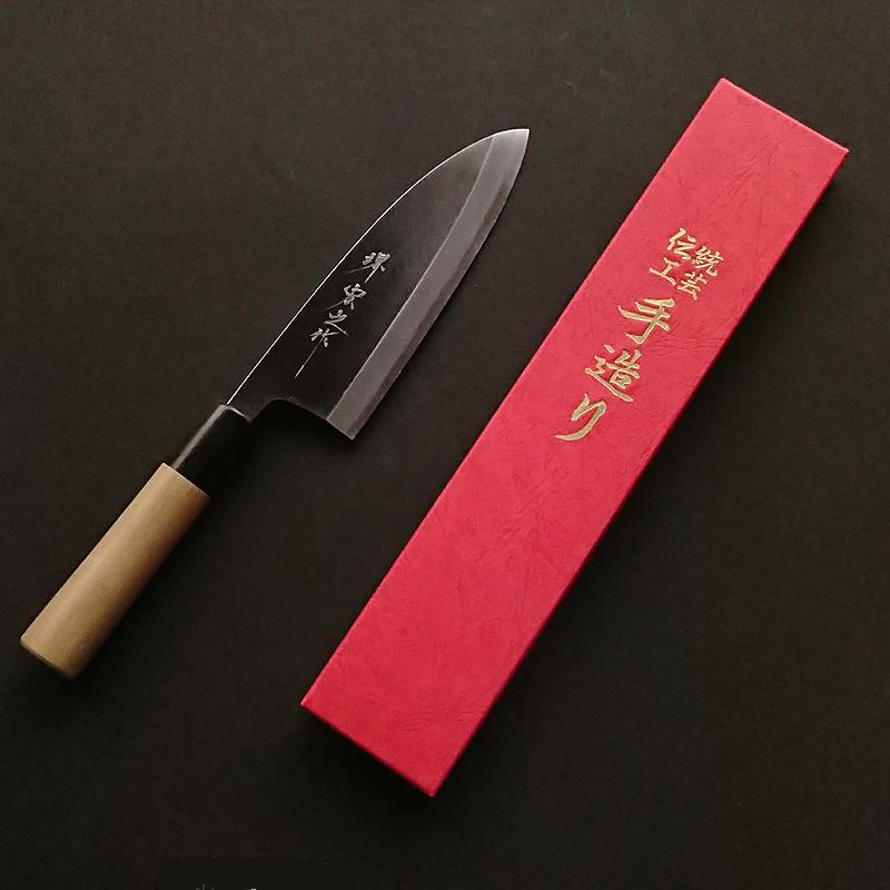 堺宏之作 白鋼 霞仕上げ 水牛桂柄 出刃包丁 150mm(5寸) 日本製 堺宏之作 白鋼 霞仕上げ 水牛桂柄 出刃包丁 150mm(5寸) 日本製