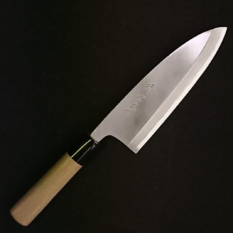 堺宏之作 白鋼 霞仕上げ 水牛桂柄 出刃包丁 180mm(6寸) 日本製 堺宏之作 白鋼 霞仕上げ 水牛桂柄 出刃包丁 180mm(6寸) 日本製
