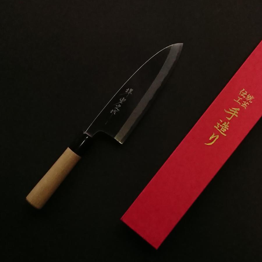 堺宏之作 白鋼 霞仕上げ 水牛桂柄 出刃包丁 180mm(6寸) 日本製 堺宏之作 白鋼 霞仕上げ 水牛桂柄 出刃包丁 180mm(6寸) 日本製