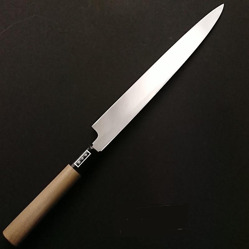 堺宏之作 白鋼 霞仕上げ 水牛桂柄 柳刃包丁 240mm(8寸)(刺身 堺宏之作 白鋼 霞仕上げ 水牛桂柄 柳刃包丁 240mm(8寸)(刺身
