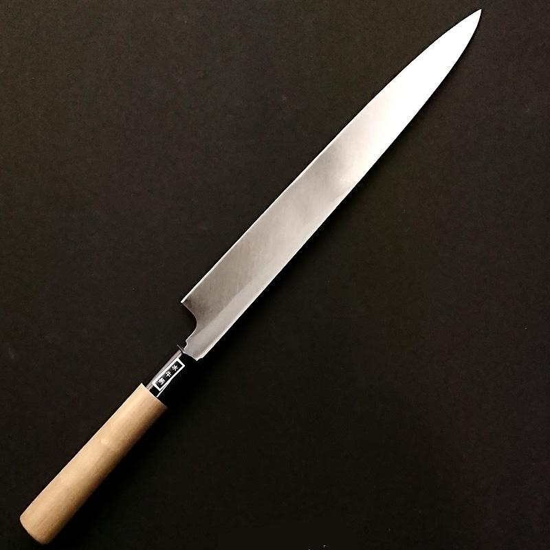 堺宏之作 白鋼 霞仕上げ 水牛桂柄 柳刃包丁 270mm(9寸)(刺身 堺宏之作 白鋼 霞仕上げ 水牛桂柄 柳刃包丁 270mm(9寸)(刺身