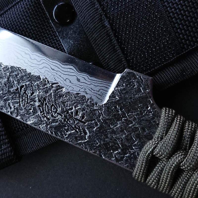 関兼常作 青紙2号 ダマスカスナイフ 烏 KARASU 日本製 和式 関兼常作 青紙2号 ダマスカスナイフ 烏 KARASU 日本製 和式