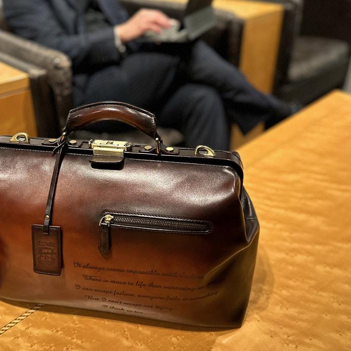 ダレスバッグ 本革 a4 メンズ ボストンバッグ 2way 鍵付き 【Bespoke Various Design Studio】 KBN10434の画像