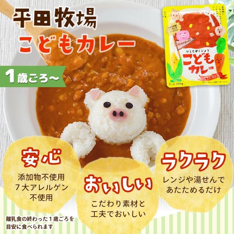 平田牧場 こどもカレー 100g セット レトルト 無添加 7大アレルゲン不