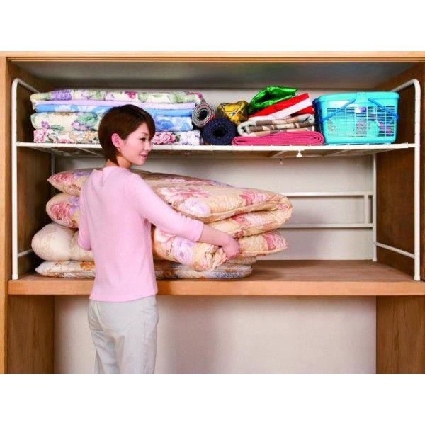 押入れ収納 布団棚 フトン棚 収納ラック 押入れいっぱい丈夫だな（アミ棚タイプ） BL04459通販タウン ヤフー店 通販