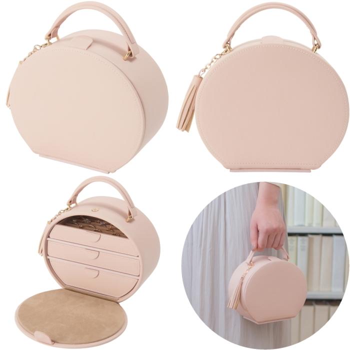 ジュエリーボックス アクセサリーケース バッグ 未使用品 Amazon｜アクセサリーケース レザー PU ジュエリーボックス