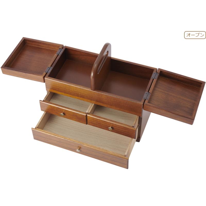 ソーイングボックス おしゃれ 裁縫箱 木製 針箱 国産 日本製