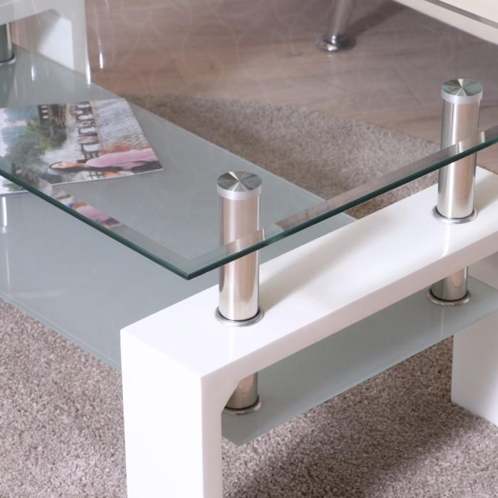 ♡SALE♡センターローテーブル ガラステーブル ガラス天板 収納 ホワイト 白 ローテーブル リビングテーブル センターテーブル ガラス天板