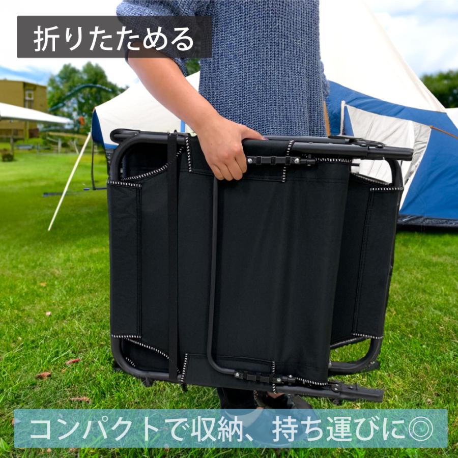 キャンプベッド　折り畳み　簡易ベッド 簡易ベッド 折り畳み 幅56cm 軽量 リクライニング 4段階 1人用 三
