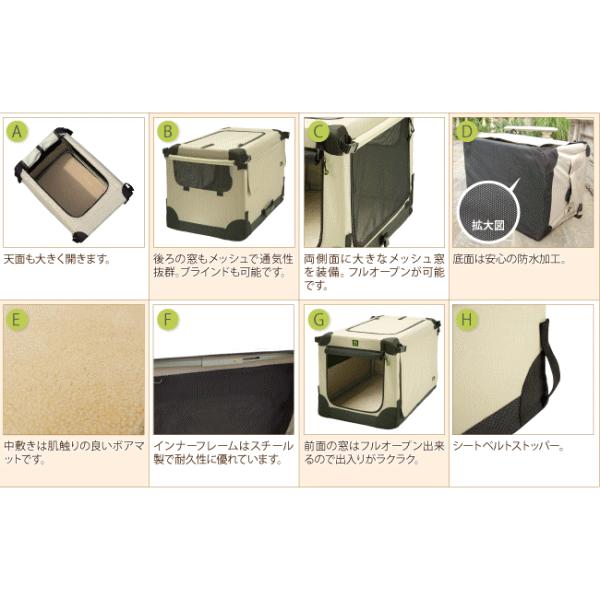 ペットキャリーバッグ 折りたたみ式 中型犬用 約