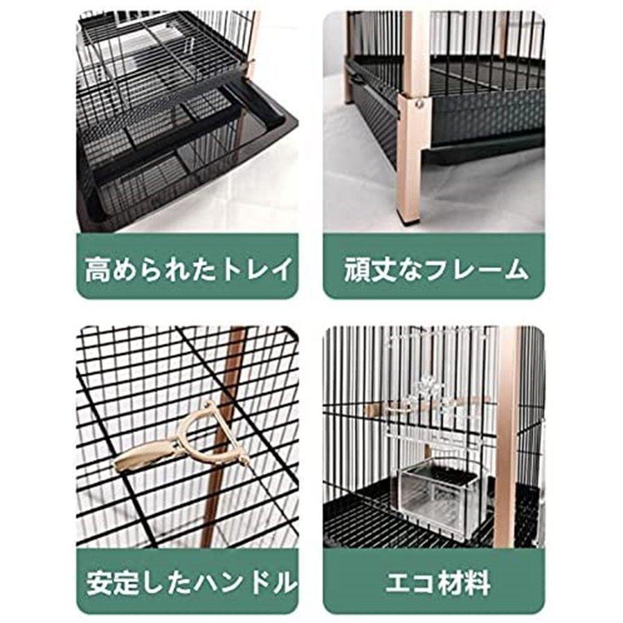 鳥かご バードケージ 鳥ケージ 組立式 豪華ケージ 鳥小屋 掃除しやすい 文鳥 中小型鳥向き 基本屋根 .X.XCM 掃除しやすい 商品情報